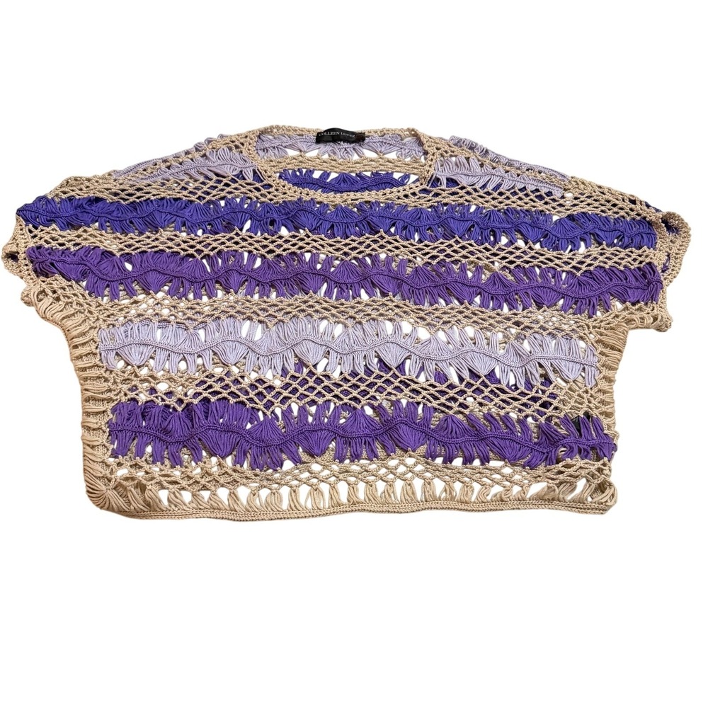 Colleen Lopez acrylic soft sweater boho colorful dressy festival